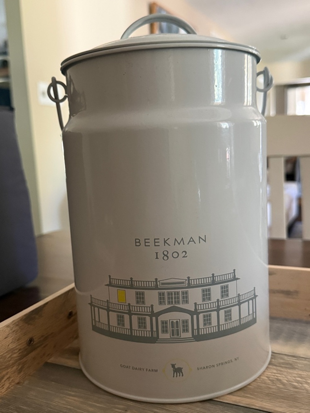 Beekman 1802 Cream Metal Canister